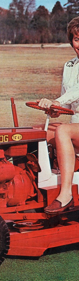 bushhog_woman-on-TE-63_garden-tractor